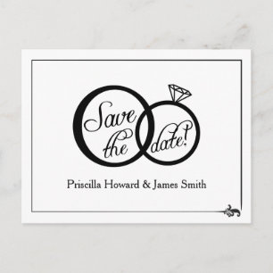 We Do Wedding Save The Date Postcard (white)