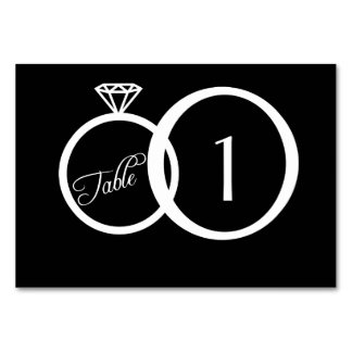 We Do Wedding Table Number Card