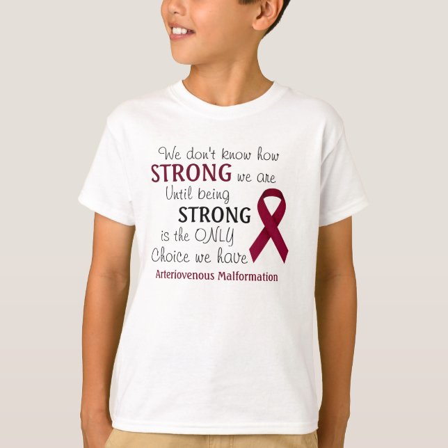 "We Don't Know" Arteriovenous Malformation Shirt (Front)