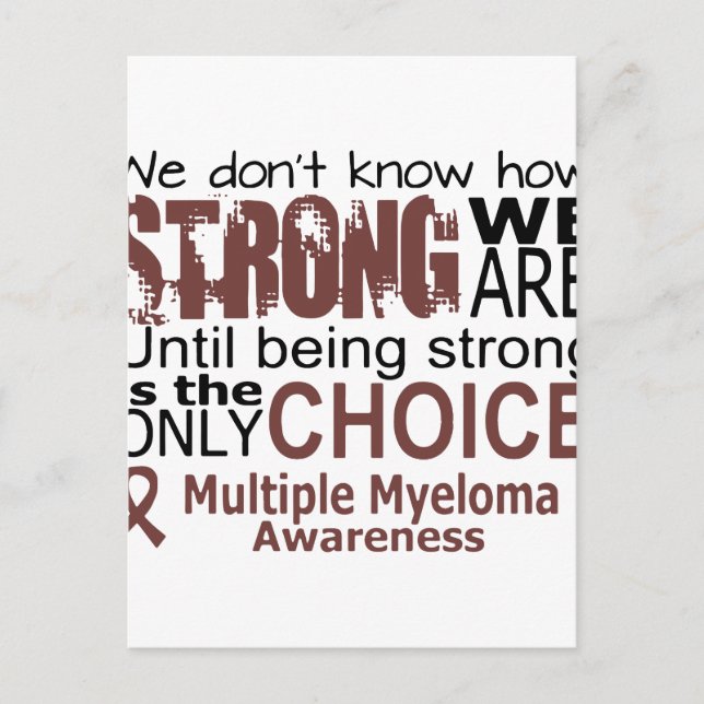 we dont know how we are strong until being strong postcard (Front)