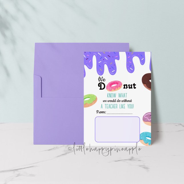We Doughnut Know Teacher Thank You Card (Creator Uploaded)