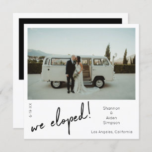 We Eloped Instant Photo Announcement