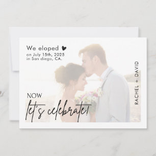 We Eloped Now Let's Celebrate Elopement Invites