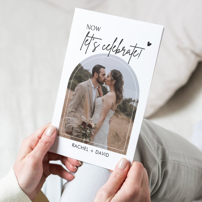 We Eloped Now Let's Celebrate Elopement Reception Invitation (Creator Uploaded)