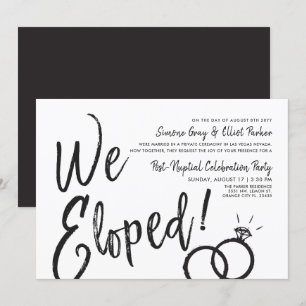 We Eloped Post Nuptial Party Invitation