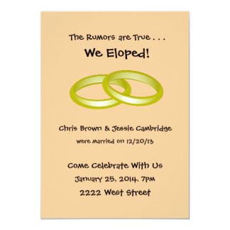 We Eloped Invitations & Announcements Zazzle.co.uk
