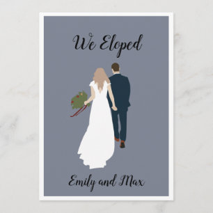 "We Eloped" Simple Wedding Announcement Cards