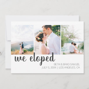 We Eloped Three Photo Announcement