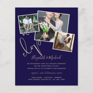 We Eloped Wedding Announcement Invitations Budget