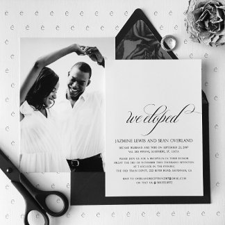 We Eloped | Wedding Announcement /Reception Invite