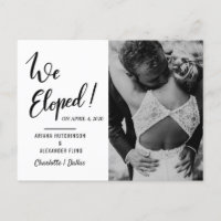 We Eloped Wedding Typography | Couple Photo