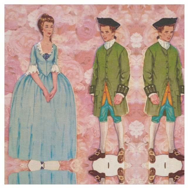 We Fell in Love in Roses Fabric (Close Up)