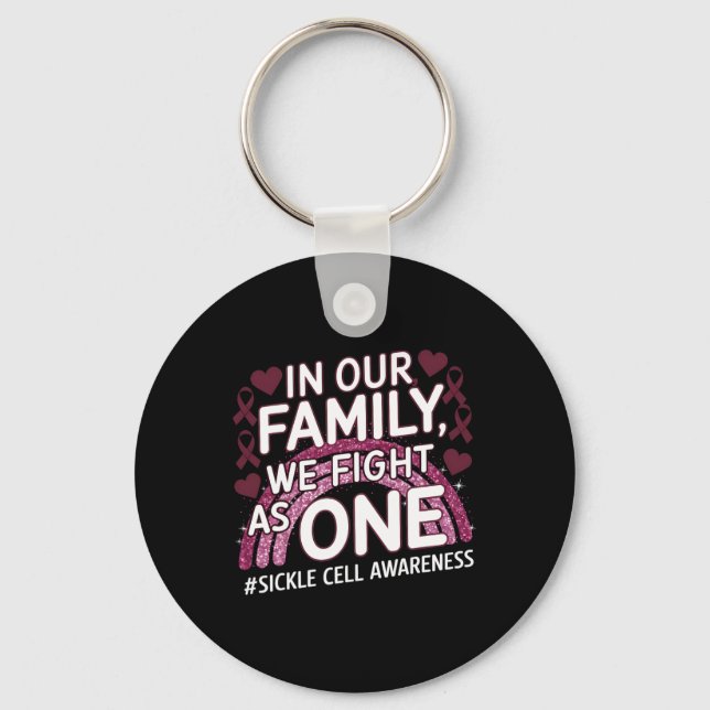 We Fight As One Sickle Cell Survivor Sickle Cell A Key Ring (Front)