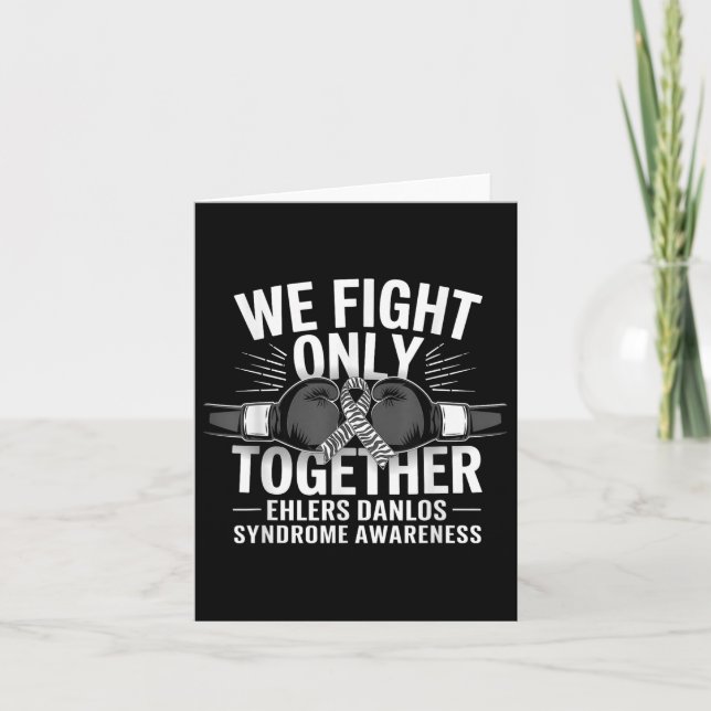 We Fight Only Together Boxing Glove Zebra Eds Awar Card (Front)