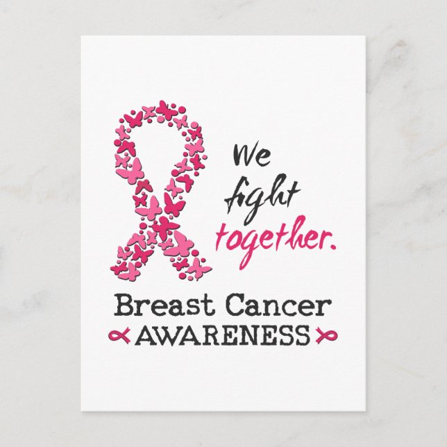 We fight together against Breast Cancer Postcard (Front)