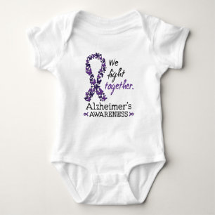 We fight together - Alzheimer awareness Baby Bodysuit