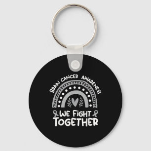 We Fight Together Brain Cancer Awareness Shirt Bra Key Ring