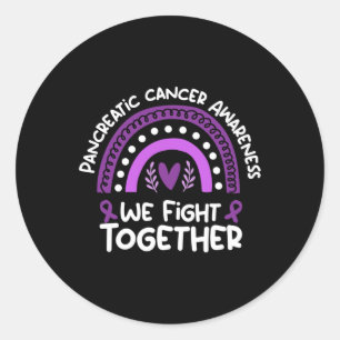 We Fight Together Pancreatic Cancer Awareness Classic Round Sticker