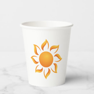 We fill the days with sunshine paper cups