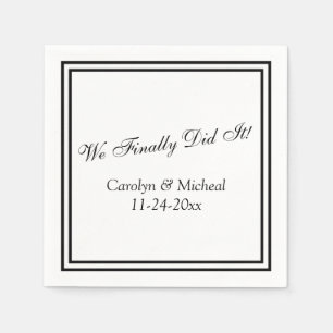 We Finally Did It Custom Engagement or Wedding Napkin
