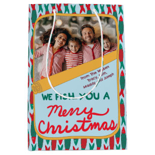 We Fish You a Merry Christmas Funny Photo Medium Gift Bag