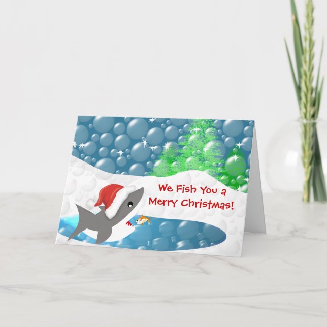 We Fish You a Merry Christmas Holiday Card (Front)