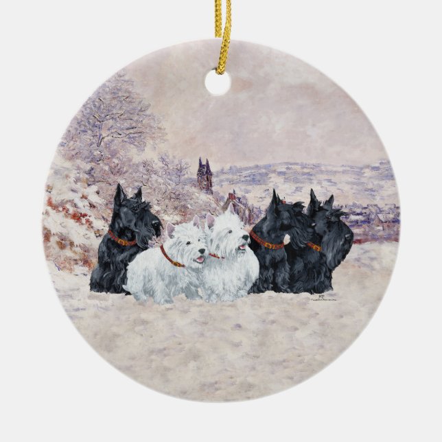 We Five Winter Ceramic Tree Decoration (Front)