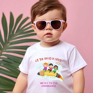 We Fly To The Knowledge White Kids Baby T-Shirt