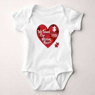 We Found Our Missing Piece - Puzzle Heart Baby Bodysuit