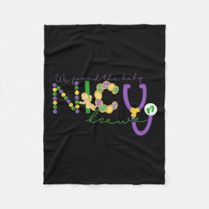 We Found The Byby Fun Mardi Gras Louisiana Carniva Fleece Blanket