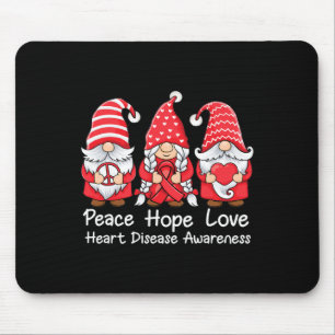 We Go Red Cute Gnomes Wear Red For Heart Disease A Mouse Mat