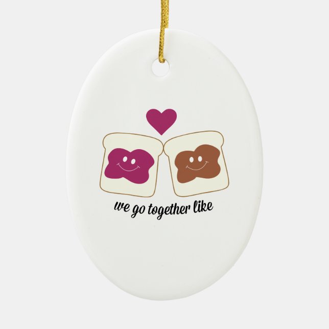 We Go Together like Ceramic Tree Decoration (Front)