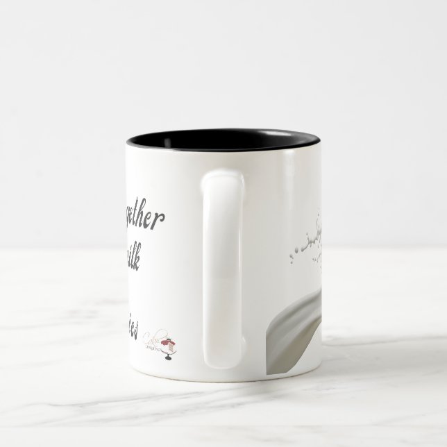 We Go Together Like Milk & Cookies Two-Tone Coffee Mug (Handle)