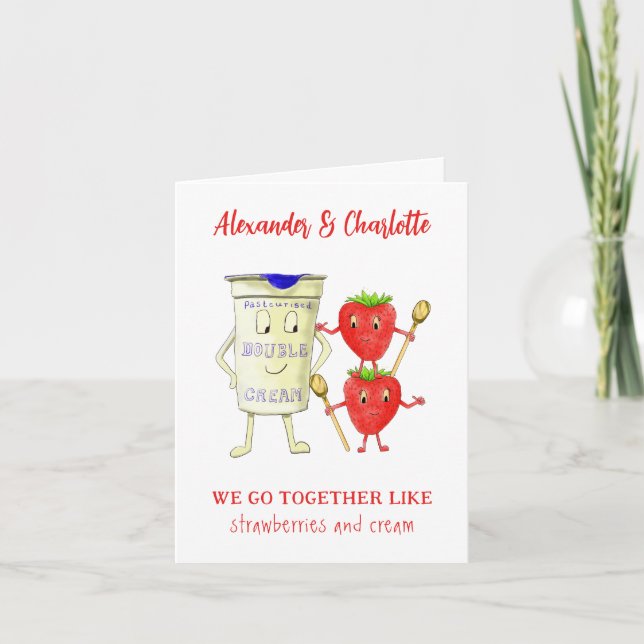 we go together like Valentines couples Funny Quote Holiday Card (Front)
