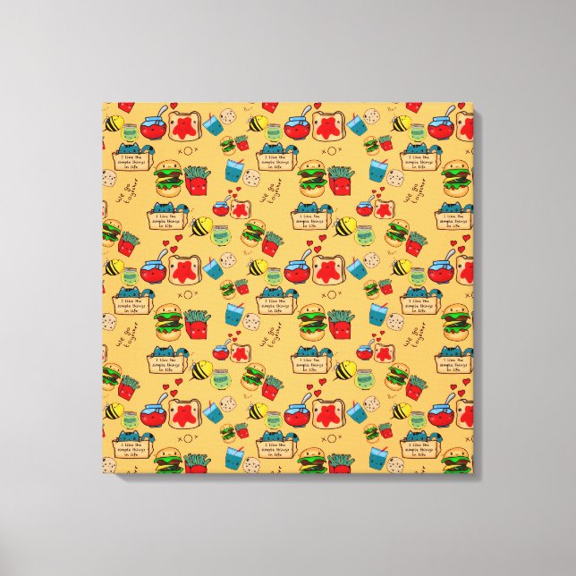 We go togther like .. doodle art canvas print (Front)