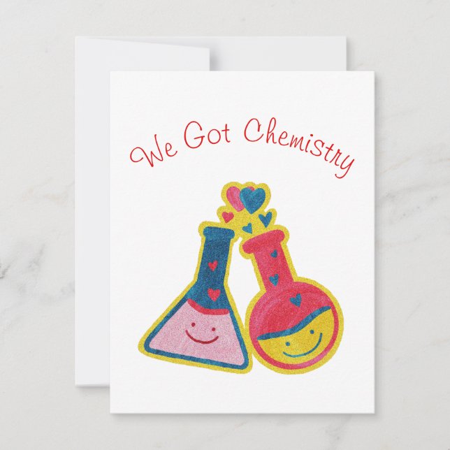 We Got Chemistry Funny Cute Valentines Day Card (Front)
