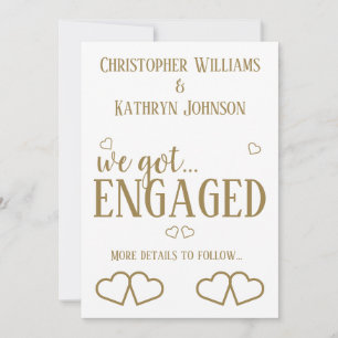 We Got Engaged Announcement