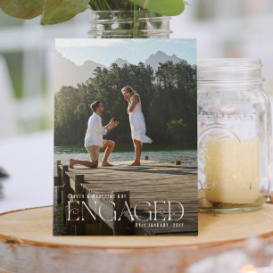 We Got Engaged Photo Engagement Party Announcement