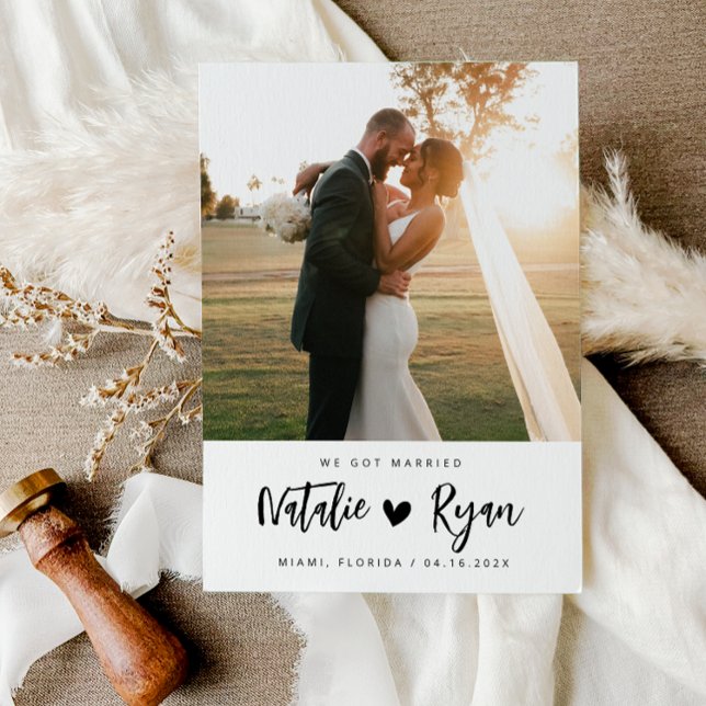 we got married custom photo wedding announcement (Creator Uploaded)