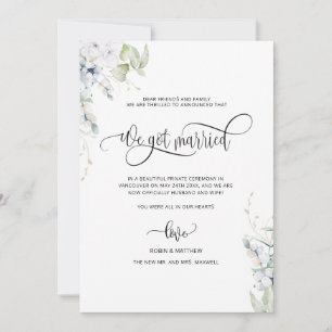 We got Married, Elegant Married Wedding Announcement
