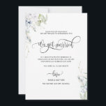 We got Married, Elegant Married Wedding  Announcement<br><div class="desc">Just got married? Share the news with family and friends with this elegant "We Got Married" Announcement Card. Ability to add your own message and even add more text lines by selecting customise further. Phrase "We got Married" in modern hand written Calligraphy in both front and back as well as...</div>
