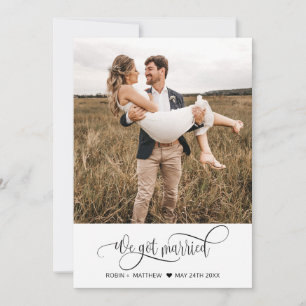 We Got Married, Elegant Photo Wedding Announcement
