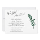 We Got Married Green Painted Leaves Reception-Only