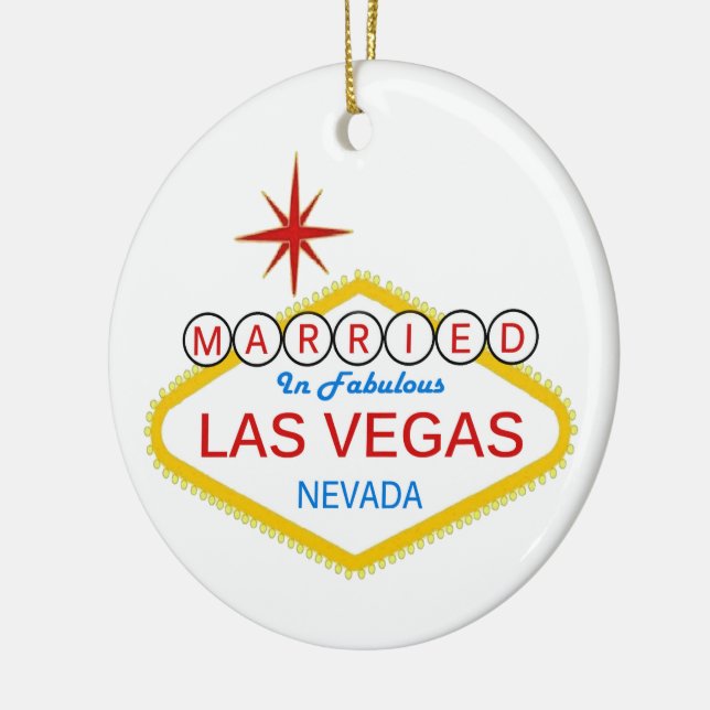 We Got Married in Las Vegas Ornament (Left)