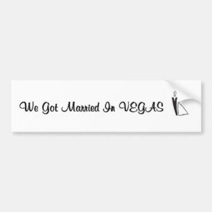 We Got Married in Vegas B&G Logo Bumper Sticker