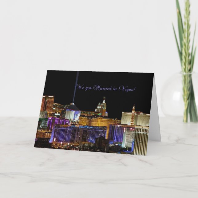 We got Married in Vegas! card (Front)