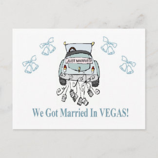 We Got Married In VEGAS! Postcard