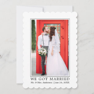 We Got Married Modern Minimalist Simple Wedding Announcement