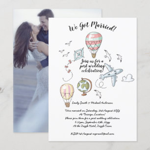 We Got Married - PHOTO Wedding Reception Invites