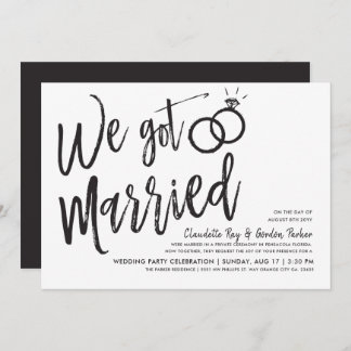 We Got Married | Post Wedding Party Invitation